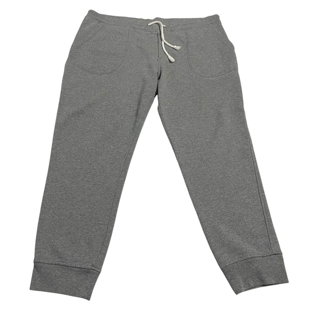 J Crew Mecantile Jogger Mens XL Gray Sweatpants Fleece Tapered Athletic Pants